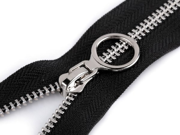 Kovový zip No 5 délka 60 cm s ozdobným jezdcem