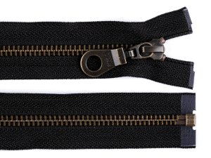 Staromosazný zip YKK No 5 délka 75 cm bundový