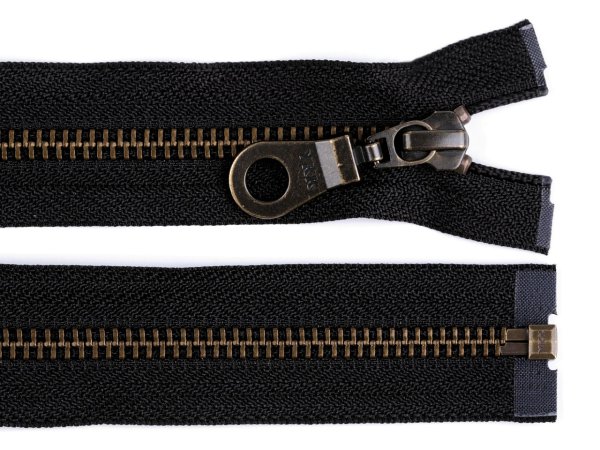 Staromosazný zip YKK No 5 délka 65 cm bundový