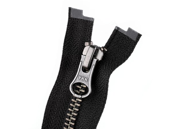 Zip kovový YKK No 5 dělitelný 2 jezdce / dvoucestný 50 cm na kožené bundy