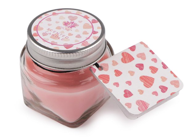 Malá vonná svíčka ve skle s jmenovkou 28 g Fruit, Floral