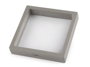 Krabička / rámeček s průhlednou fólií k vystavení zboží a dárkovému balení 11x11 cm