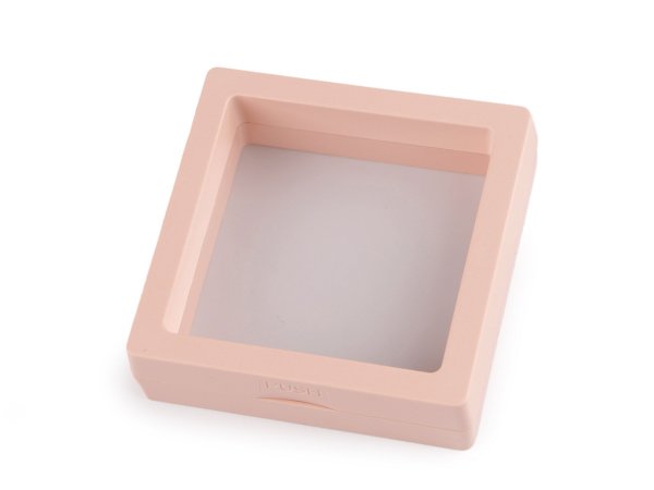 Krabička / rámeček s průhlednou fólií k vystavení zboží a dárkovému balení 7x7 cm