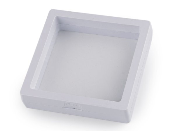 Krabička / rámeček s průhlednou fólií k vystavení zboží a dárkovému balení 9x9 cm
