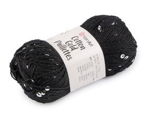Pletací příze Cotton Gold Paillettes s flitry 50 g