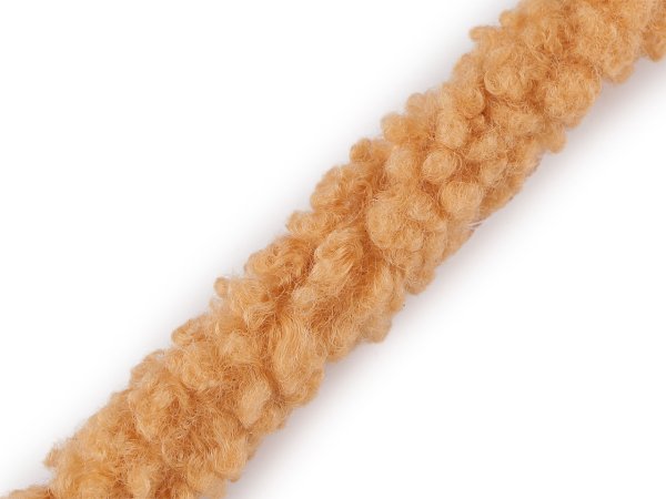 Všívací lemovka / lampas imitace beránka kulatý šíře 3,5 cm