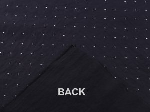 Oděvní strečová látka s kamínky hotfix